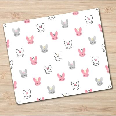Coloray - Planche à découper verre Lapins 60x52 - Doux Petits Lapins - Cutting board Coloray - Planche à découper verre Lapins 60x52 - Doux Petits Lapins - Cutting board