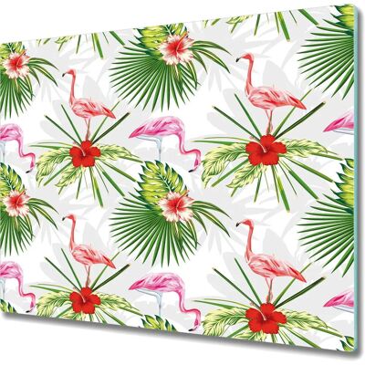 Coloray - Flamant Et Plantes - 60x52 cm - Pokrywa płyty grzejnej Coloray - Flamant Et Plantes - 60x52 cm - Pokrywa płyty grzejnej
