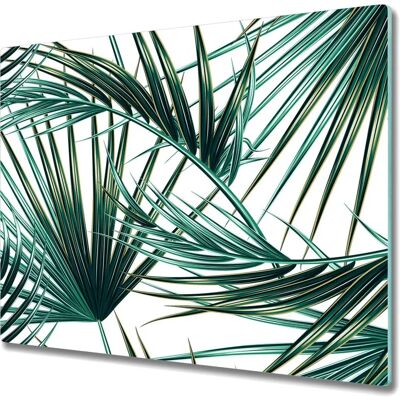 Coloray - Planche À Découper En Verre Trempé Décoration Palm Leaves Green - 60x52 cm - Cutting Board Coloray - Planche À Découper En Verre Trempé Décoration Palm Leaves Green - 60x52 cm - Cutting Board
