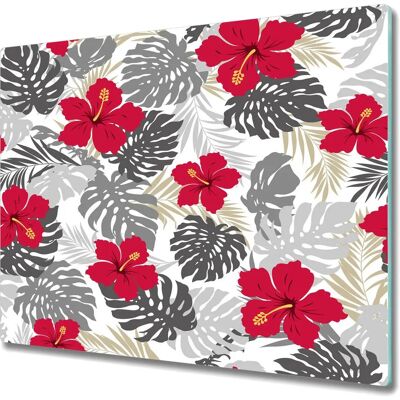 Coloray - Planche Découper Verre Hibiscus 60x52 - Cutting board Coloray - Planche Découper Verre Hibiscus 60x52 - Cutting board