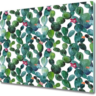 Coloray - Planche À Découper Induction 60x52 - 60x52 cm - Cactus Avec Des Fleurs - Cutting Board Coloray - Planche À Découper Induction 60x52 - 60x52 cm - Cactus Avec Des Fleurs - Cutting Board