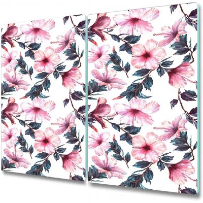 Coloray - 2x30x52 Rose Hibiscus - Glass Cutting Board Coloray - 2x30x52 Rose Hibiscus - Glass Cutting Board