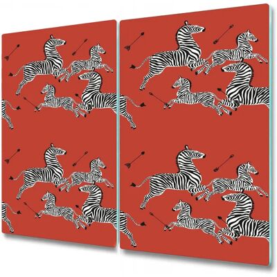 Coloray - 2x30x52 - Zebras - Hartowany - Pokrywka do indukcji ze szkła Coloray - 2x30x52 - Zebras - Hartowany - Pokrywka do indukcji ze szkła