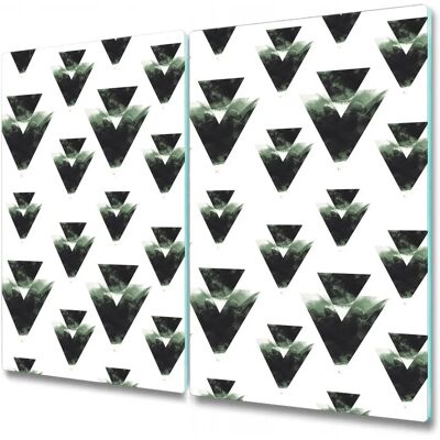 Coloray - Planche Découper Verre 2x30x52 Double Triangle Vert - Zielony - Deska do krojenia Coloray - Planche Découper Verre 2x30x52 Double Triangle Vert - Zielony - Deska do krojenia