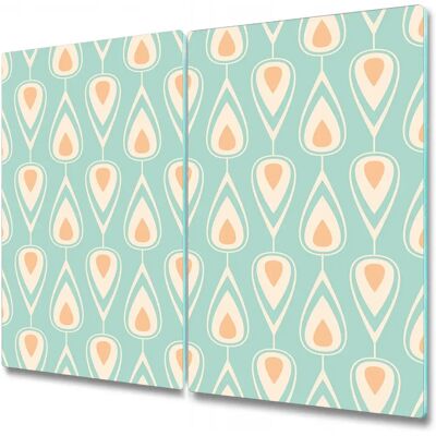 Coloray - InductionGlass 2x30x52 - Vintage BleuOrange - Protection Verre - Publicité Coloray - InductionGlass 2x30x52 - Vintage BleuOrange - Protection Verre - Publicité