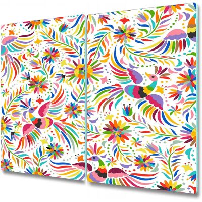 Coloray - 2x30x52 - Motif mexicain d'oiseaux - Planche à découper - Publicité Coloray - 2x30x52 - Motif mexicain d'oiseaux - Planche à découper - Publicité
