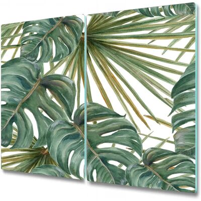 Coloray - Protekcja płyty Gazinière Vitroceramiczna - 2x30x52 cm - Egzotyczne Liście - Ochrona płyty kuchennej Coloray - Protekcja płyty Gazinière Vitroceramiczna - 2x30x52 cm - Egzotyczne Liście - Ochrona płyty kuchennej