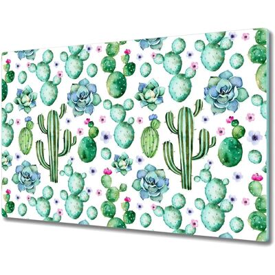 Coloray - 80x52 Cactus Aquarelle - Induction - Protection en verre trempé - Publicité Coloray - 80x52 Cactus Aquarelle - Induction - Protection en verre trempé - Publicité