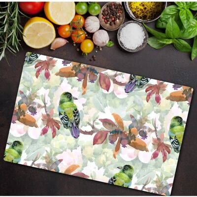 Coloray - Planche Verre Motif Oiseaux Exotiques - 80x52 - Publicité Coloray - Planche Verre Motif Oiseaux Exotiques - 80x52 - Publicité