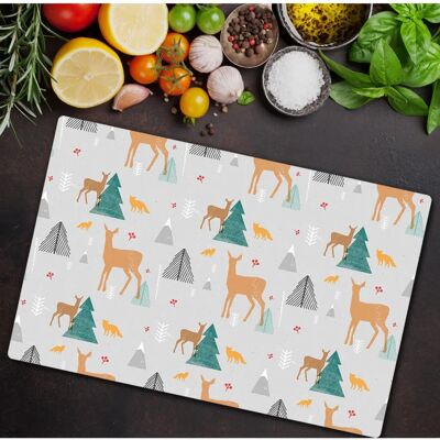 Coloray - Planche À Découper Verre Trempé Hirsch Waldtiere - 80x52 - Cutting Board - Publicité Coloray - Planche À Découper Verre Trempé Hirsch Waldtiere - 80x52 - Cutting Board - Publicité