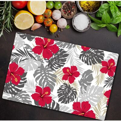 Coloray - Planche En Verre Décoratif Hibiscus Fenêtre 80x52 - Publicité Coloray - Planche En Verre Décoratif Hibiscus Fenêtre 80x52 - Publicité