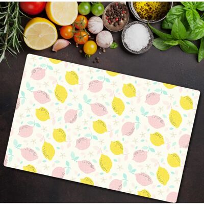 Coloray - Szklana deska do krojenia 80x52 Cytryny z kwiatami - 80x52 cm - Cytryny z kwiatami - Deska do krojenia Coloray - Szklana deska do krojenia 80x52 Cytryny z kwiatami - 80x52 cm - Cytryny z kwiatami - Deska do krojenia
