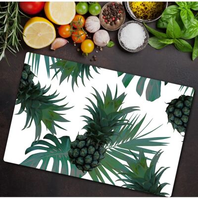 Coloray - Glass - 80x52 - Ananas Zielony - Stovetop Protector Coloray - Glass - 80x52 - Ananas Zielony - Stovetop Protector