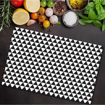 Coloray - 80x52 Triangle Noir et Blanc - Glass lid Coloray - 80x52 Triangle Noir et Blanc - Glass lid