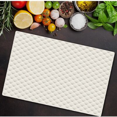 Coloray - Planche Découper Moderne Verre Motif Imprimé Cœur De Soja Grau - 80x52 cm - Szary - cutting board Coloray - Planche Découper Moderne Verre Motif Imprimé Cœur De Soja Grau - 80x52 cm - Szary - cutting board