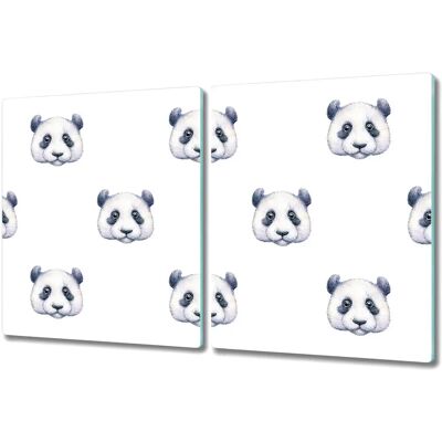 Coloray - Planche à découper verre Pandas - 40x52 cm - Panda aquarelle - Publicité Coloray - Planche à découper verre Pandas - 40x52 cm - Panda aquarelle - Publicité
