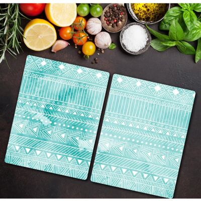 Coloray - Planche à découper en verre motif imprimé 2x40x52 - 2x40x52 cm - Wzór geometryczny - Cutting board Coloray - Planche à découper en verre motif imprimé 2x40x52 - 2x40x52 cm - Wzór geometryczny - Cutting board