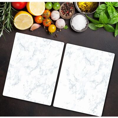 Coloray - Glass Board - Marmur Szary-Biały - 2x40x52 - Glass Cutting Board Coloray - Glass Board - Marmur Szary-Biały - 2x40x52 - Glass Cutting Board