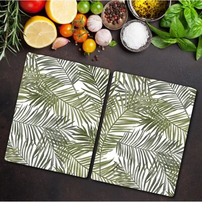 Coloray - CouvercleInductionVerre - 2x40x52 Palm Leaves - Couvercle en verre - Publicité Coloray - CouvercleInductionVerre - 2x40x52 Palm Leaves - Couvercle en verre - Publicité