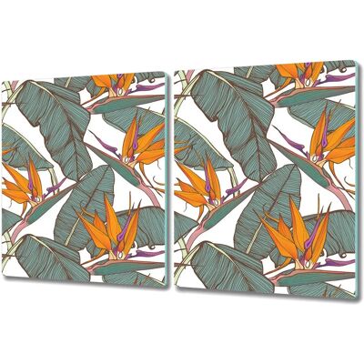Coloray - Ochrona szkła do indukcji - 40x52 cm - Rośliny tropikalne Coloray - Ochrona szkła do indukcji - 40x52 cm - Rośliny tropikalne