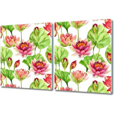 Coloray - Liście lotosu 2x40x52 - Pokrowiec na kuchenkę indukcyjną Coloray - Liście lotosu 2x40x52 - Pokrowiec na kuchenkę indukcyjną
