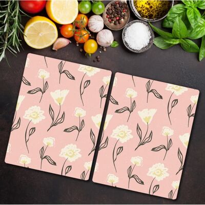 Coloray - Planche Verre 2x40x52 Fleurs Délicates Coloray - Planche Verre 2x40x52 Fleurs Délicates