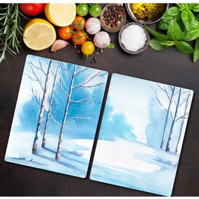 Coloray - Planche à découper verre 40x52 Paysage d'Hiver - Cutting Board Coloray - Planche à découper verre 40x52 Paysage d'Hiver - Cutting Board