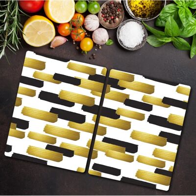 Generic Glass Cutting Board 2x40x52 cm - Czarny i Złoto - Glass Cutting Board Generic Glass Cutting Board 2x40x52 cm - Czarny i Złoto - Glass Cutting Board