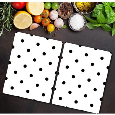 Coloray - Planche à découper en verre 2x40x52 Noir et Blanc motif - 2x40x52 cm - Noir et Blanc motif - Glass cutting board Coloray - Planche à découper en verre 2x40x52 Noir et Blanc motif - 2x40x52 cm - Noir et Blanc motif - Glass cutting board