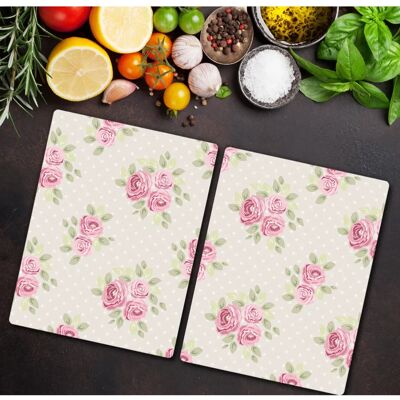Coloray - Glass Tempered Cutting Board - 2x40x52 cm - Angielskie róże Coloray - Glass Tempered Cutting Board - 2x40x52 cm - Angielskie róże
