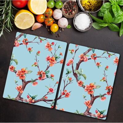 Coloray - Planche Découper En Verre Sakura Blau - Sakura Blau - Cutting Board Coloray - Planche Découper En Verre Sakura Blau - Sakura Blau - Cutting Board