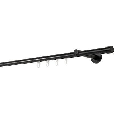 MYDECO Schwarze Ø 20mm Gardinenstange - 200cm, 1 läufig, Wandmontage MYDECO Schwarze Ø 20mm Gardinenstange - 200cm, 1 läufig, Wandmontage