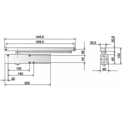 Geze - ts 3000VBC - Negro - Sin brazo - Cierra puertas Geze - ts 3000VBC - Negro - Sin brazo - Cierra puertas