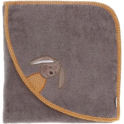 Serviette à capuche en coton bio Sterntaler Lapin - Cadeau bébé Serviette à capuche en coton bio Sterntaler Lapin - Cadeau bébé