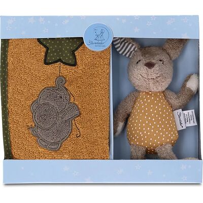 Ensemble Cadeau Bébé Sterntaler avec Lapin en Peluche et Bavoir Ensemble Cadeau Bébé Sterntaler avec Lapin en Peluche et Bavoir