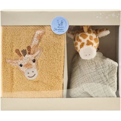 Coffret cadeau bébé Sterntaler 9702528 - Peluche, Serviette, Girafe Safari Coffret cadeau bébé Sterntaler 9702528 - Peluche, Serviette, Girafe Safari