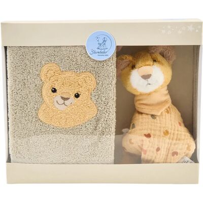 Coffret cadeau bébé Sterntaler - Serviette, Hochet Coffret cadeau bébé Sterntaler - Serviette, Hochet