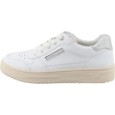 TOM TAILOR Sneakers Femme - Cuir synthétique de haute qualité - Blanc - Sportif TOM TAILOR Sneakers Femme - Cuir synthétique de haute qualité - Blanc - Sportif