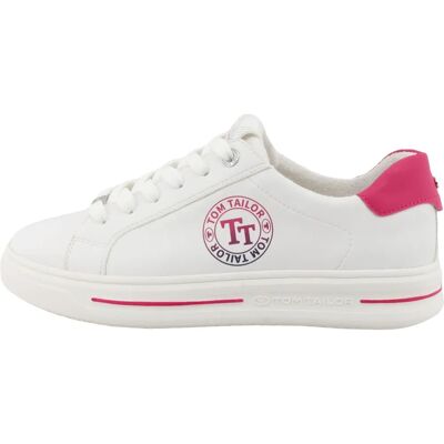 TOM TAILOR Women's Pink White Leatherette Sneakers - Sneaker TOM TAILOR Women's Pink White Leatherette Sneakers - Sneaker