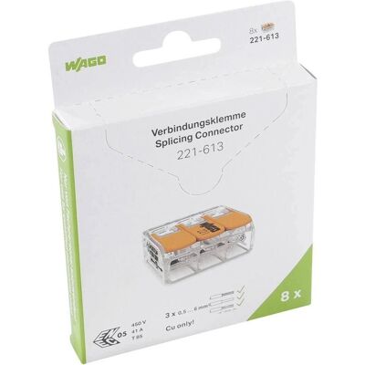 WAGO 221-613 Szűk terminál blokk - 3 pólus WAGO 221-613 Szűk terminál blokk - 3 pólus