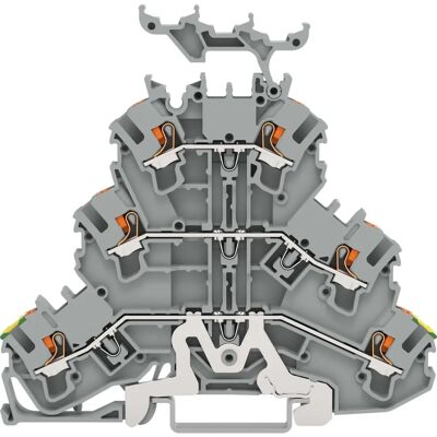 WAGO 2202-3257 Bloque de terminales de tres niveles - Gris - Conector eléctrico WAGO 2202-3257 Bloque de terminales de tres niveles - Gris - Conector eléctrico