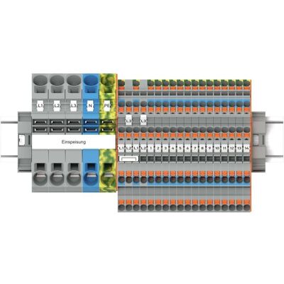 WAGO 821-111 - Hauptverteiler-Set mit Druckknopf - Hauptverteilung mit FI/LS WAGO 821-111 - Hauptverteiler-Set mit Druckknopf - Hauptverteilung mit FI/LS