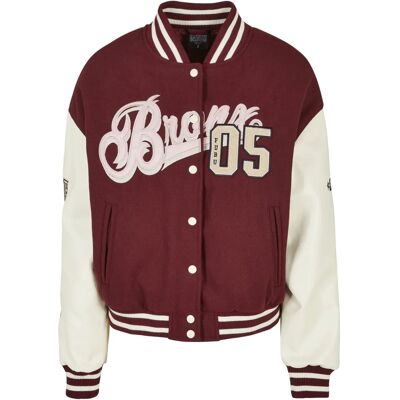 FUBU - FW224-006-1 City 05 Varsity Jacket - Rot - S - Jacket FUBU - FW224-006-1 City 05 Varsity Jacket - Rot - S - Jacket