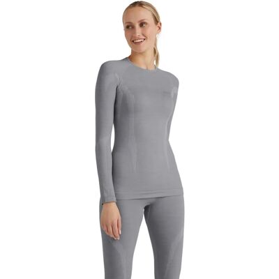 Falke Woll-Technisches Langarmshirt - Grau Heather - Extra Small Falke Woll-Technisches Langarmshirt - Grau Heather - Extra Small