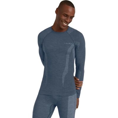 Falke Wool Tech Langarmshirt - Capitain Blau Groß - Shirt Falke Wool Tech Langarmshirt - Capitain Blau Groß - Shirt
