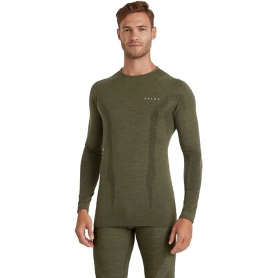 Falke Wool Tech Lange Mouwen Shirt - Olijfgroen - Shirt Falke Wool Tech Lange Mouwen Shirt - Olijfgroen - Shirt