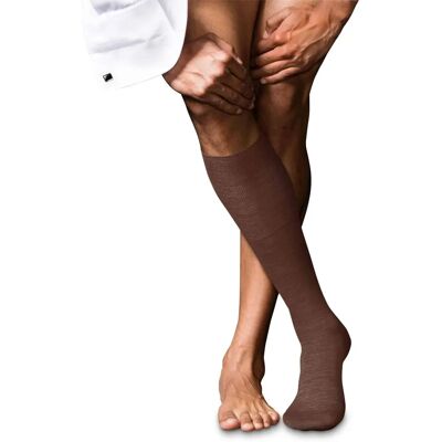 Falke No 6 Feinste Merinowolle Seide Kniehohe Socken - Brandy Brown Falke No 6 Feinste Merinowolle Seide Kniehohe Socken - Brandy Brown
