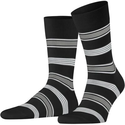 Falke Marina Stripe Socks - Black Large Falke Marina Stripe Socks - Black Large