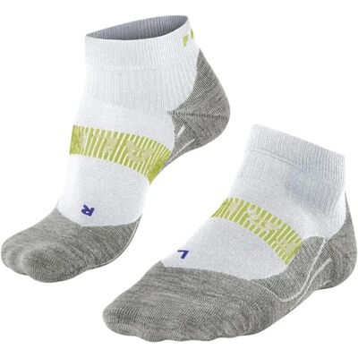 Chaussettes courtes de course Falke RU4 Endurance - Blanc Gris - Publicité Chaussettes courtes de course Falke RU4 Endurance - Blanc Gris - Publicité