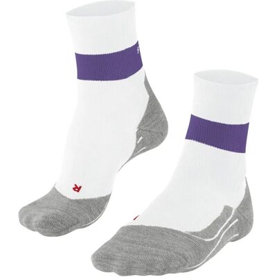 Chaussettes de course stabilisatrices Falke RU - Blanc/Violet - Chaussettes de course Chaussettes de course stabilisatrices Falke RU - Blanc/Violet - Chaussettes de course
